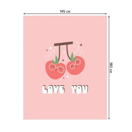 Tables on the table "Cherry Love", rectangular, oxford, size 145x180 cm-1