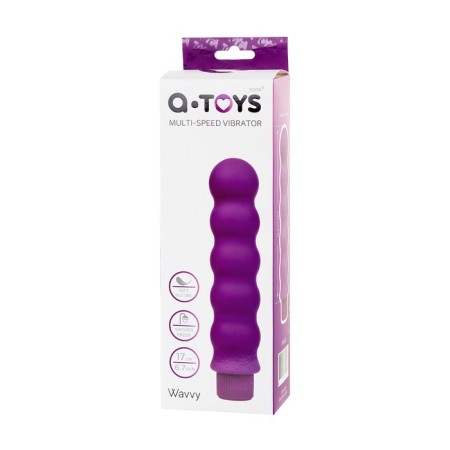 Unrealistic vibrator Toyfa A-Toys, silicone, purple color, 17 cm-7