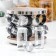 SPIRITION for spices on the stand "MODERN", 30 × 9 × 22 cm, capacity 90 ml, 4 × 9.5 cm, 8 pcs