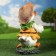 Garden figure "Duckling with a hoe" 27x27x45cm