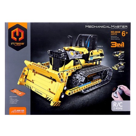 Radio -controlled designer "Construction bulldozer", 3 assembly options, 452 parts-5
