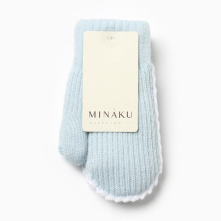 Baby mittens minku, Blue color, 18 cm-3