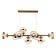 Suspended chandelier SOGNO 9XE27 40W, size 120x39.5x38-150 cm, bronze color