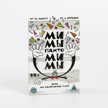 Board game to explain the words "Mima Pantomime", 10 cards, 14+-6