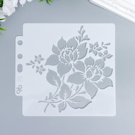 Plastic stencil "lush color" 13x14 cm