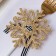 A set for the decor of the dining rooms "Snowflake", 4 pcs, col. gold 7x8 cm 100% p/e, felt