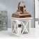 Summary tree for 1 candle "Lantern" gray and copper 24.5x13.5x13.5 cm