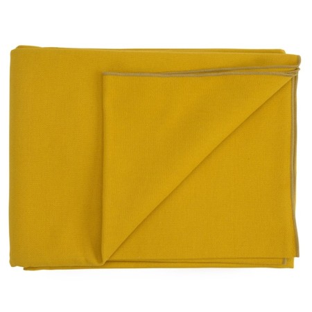 Mustard blanket with a contrasting edging Essential, size 180x250 cm-4