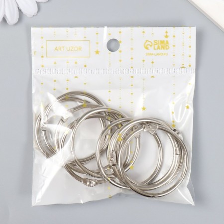Rings for creativity (photo albums) "silver" int. D = 3.7 cm external. D = 4.3 cm nr 10 pcs-6