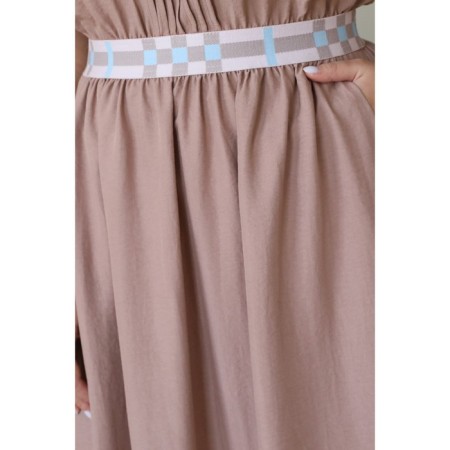 Women's dress, size 48, beige color-5