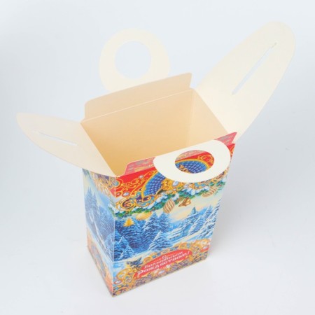 New Year. Gift box New Year's surprise "Christmas in the Winter Forest" 11 x 6 x 21 cm.-4