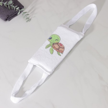 Body washcloth cotton share "Turtle", 10.5 × 25 cm-1