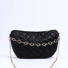 Bag Cross-Bodi with a zipper, black color