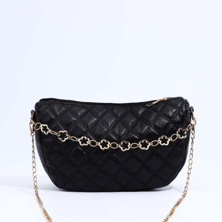 Bag Cross-Bodi with a zipper, black color