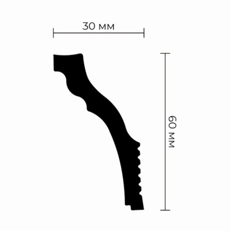 Ceiling plinth for stretch ceilings R-65 30x60x2000mm-2