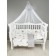 The side in the crib on the zipper "Baby Hedgehog", 4 objects, white/gray color