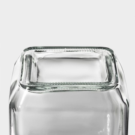 Glass Bank for bulk products with a metal cover "Prism", 750 ml, 9 × 14.5 cm-3
