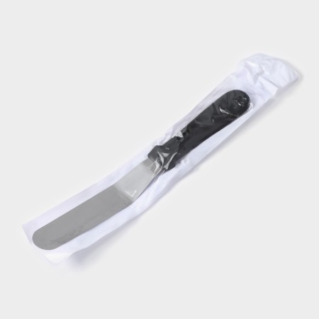 A blade-tank with a plastic handle, curved, 26.7 cm, the working part is 14.5 cm, the color is black-5