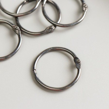 Rings for creativity (for photo albums) "black" int. D = 2.5 cm external. D = 3 cm set 6 pcs-1