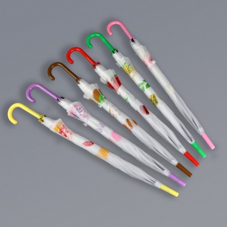 Umbrella - a semiautomatic “fruits” cane, 8 knitting needles, r = 45 cm, mix drawing-3