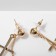 Earrings hanging "Crosses" with beads, color gold