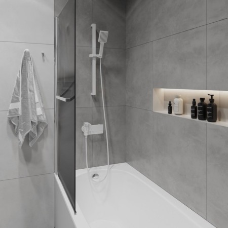 Showing stand IDDIS Slide Sli70wli17, 62x124x696 mm, holder, stainless steel, white-2