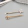 Invisible hair "Gloria" (set 2 pcs) flower, 6 cm, gold
