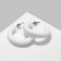 Acryl Earrings "Ring", white color, d = 3 cm