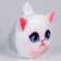 Baby backpack for a girl "cat", plush, white color