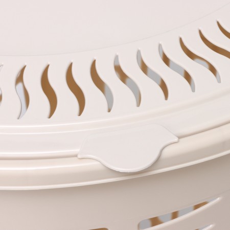Corner underwear basket with a lid, 45 l, 37 × 50 × 56 cm, ivory color-3