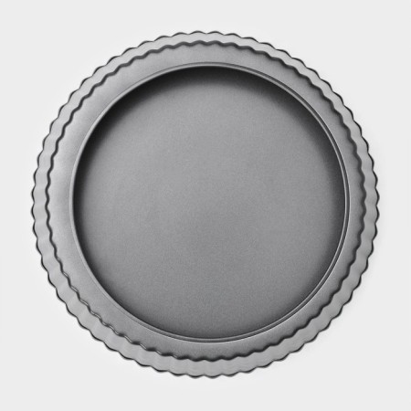 The form for baking the share "Jacqueline. Corrugated circle ”, 24 × 5 cm, removable bottom, anti -stick coating, black color-6