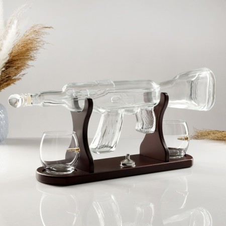 Mini -bar machine, on a stand, for 2 persons, shtof - 800 ml, glasses 330 ml, 53 x 7 x 23 cm-1