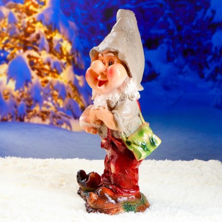 Garden figure "Dwarf with a book", 30x28x70 cm-10