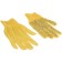 Gloves of nylon garden, knitting class 13, with PVC dots, size 9, yellow