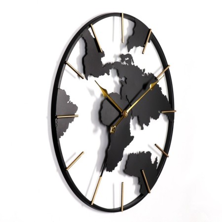 Watching clock, series: loft, "Map of the World", smooth move, 1AA, D-60 cm-2