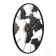 Watching clock, series: loft, "Map of the World", smooth move, 1AA, D-60 cm