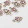 Connector "Flower" 2.4 × 1.5 × 0.7 cm, (set 10 pcs.), Lilac color in gold