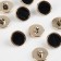 A set of plastic buttons on the leg, d = 15 mm, 10 pcs, black color