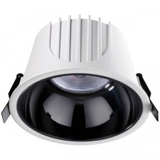 Luminer built -in LED NovOCH. KNOF, 40W, LED, 94x155x155 mm, color body white, black reflector