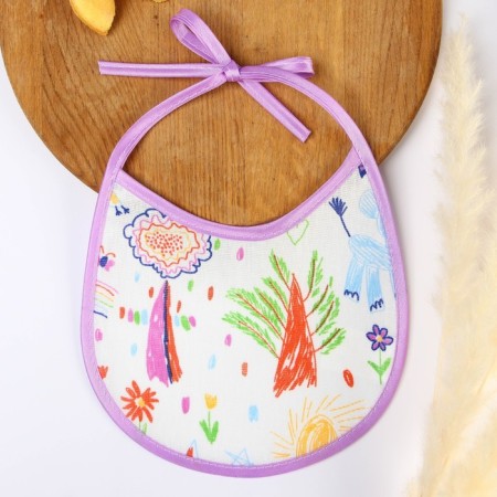 Bibrary children 18x18 cm, cotton with PVC coating, color mix-1