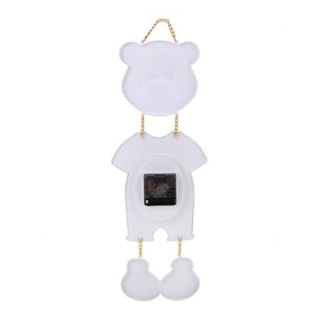 Watch wall interior children's "Bear", discrete move, 16 x 42 cm-5