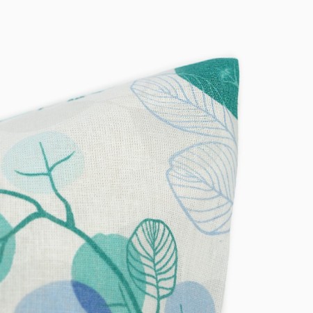 Pillowcase saving and I "eucalypt" Blue color, 70x70 cm 100% cotton, calico, 120 g/m2-1