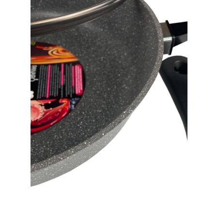 Deep pan -Panair Sogretta, removable handle, with a lid, cast aluminum, d = 24 cm-2