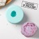 Silicone Mold Flower "Pion", d = 6 cm height 3.2 cm, turquoise color