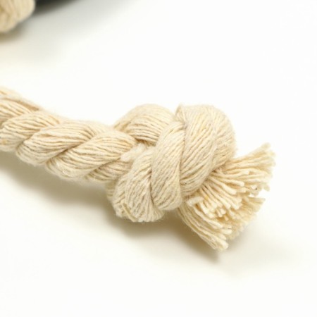 Toy "Burned sausage on a rope" for dogs, 14 cm, black-7