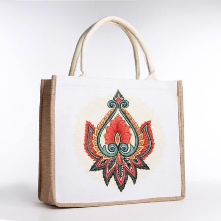 Shoper without fasteners, beige/beige color