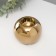 Ceramics candlestick per 1 candle "ball" d = 3.5 cm gold 9.5x9.5x6.5 cm
