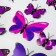 Magnet Plastic "Butterfly Single Wings Violet" set 12 pcs