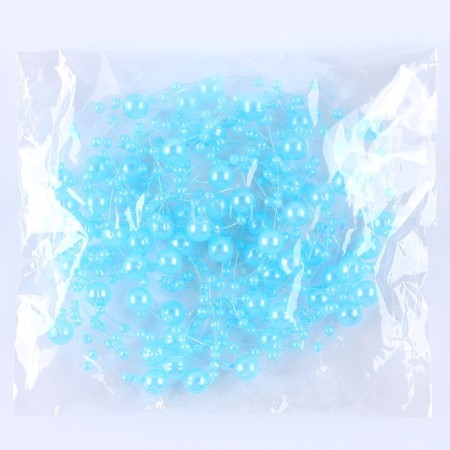 Field for decor with beads, length - 4.8 m, blue color-3