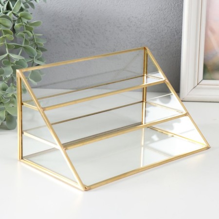 Standing interior glass, metal "Staircase" 11.5x21.5x12 cm-1